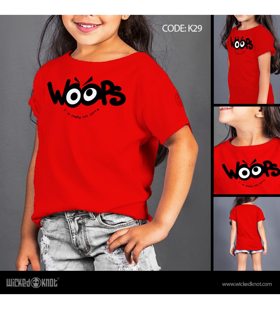 Woops Red - Girls T-Shirt